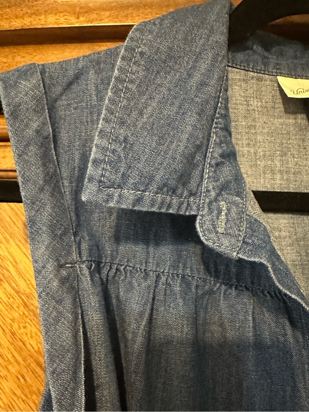 Universal Thread Chambray Denim Shirt Dress Belted Sleeveless M - Picture 12 of 15